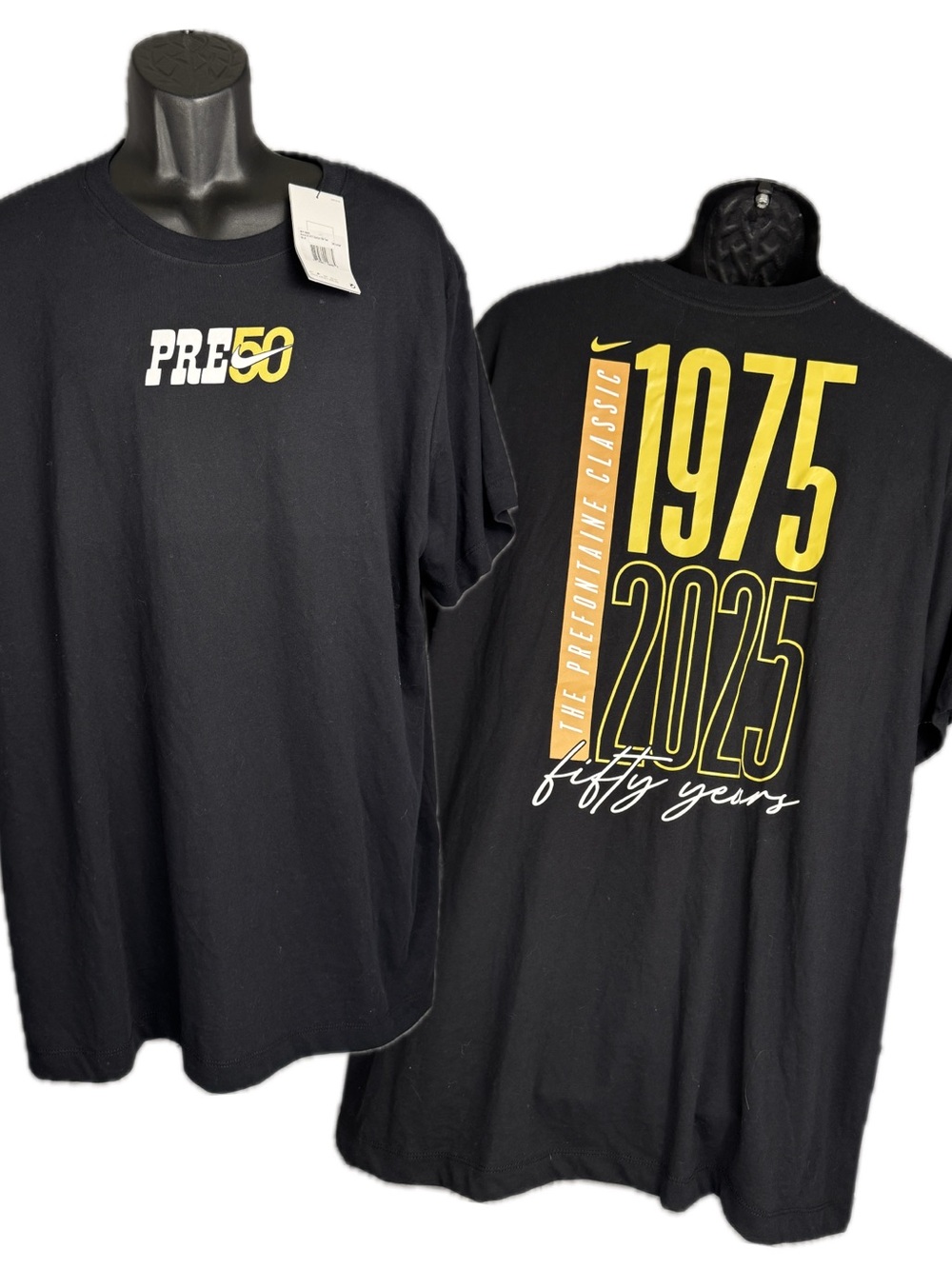 Nike Dri-Fit Prefontaine Classic 50th Anniversary Tee NWT Black XXL 1975-2025